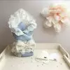 конверт для новорожденного ваниль голубой
